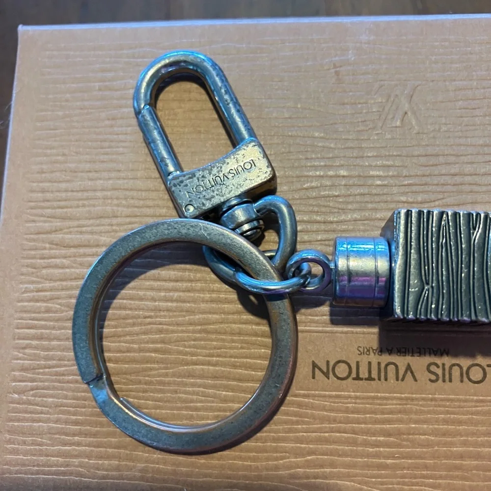 Louis Vuitton Silver and Gold Key Holder or purse charm AUTHENTIC - Picture 3 of 7